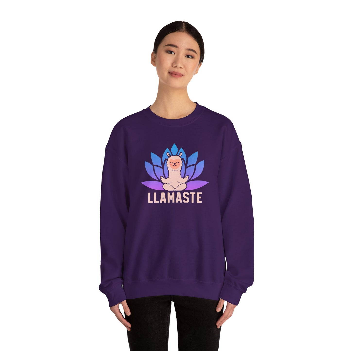 Llamaste Sweatshirt – Funny Desi Yoga-Inspired Crewneck