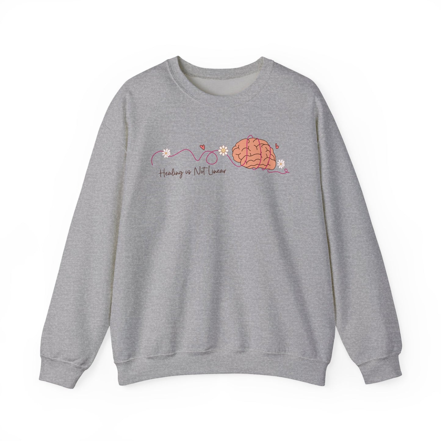 Healing Is Not Linear Sweatshirt | Mental Health Awareness Crewneck