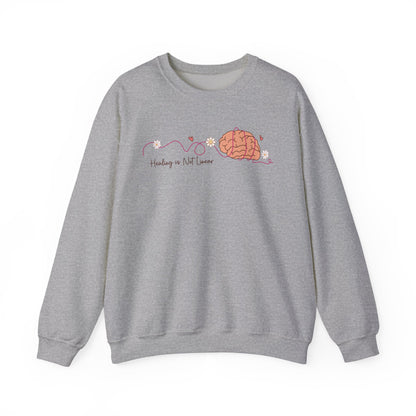 Healing Is Not Linear Sweatshirt | Mental Health Awareness Crewneck