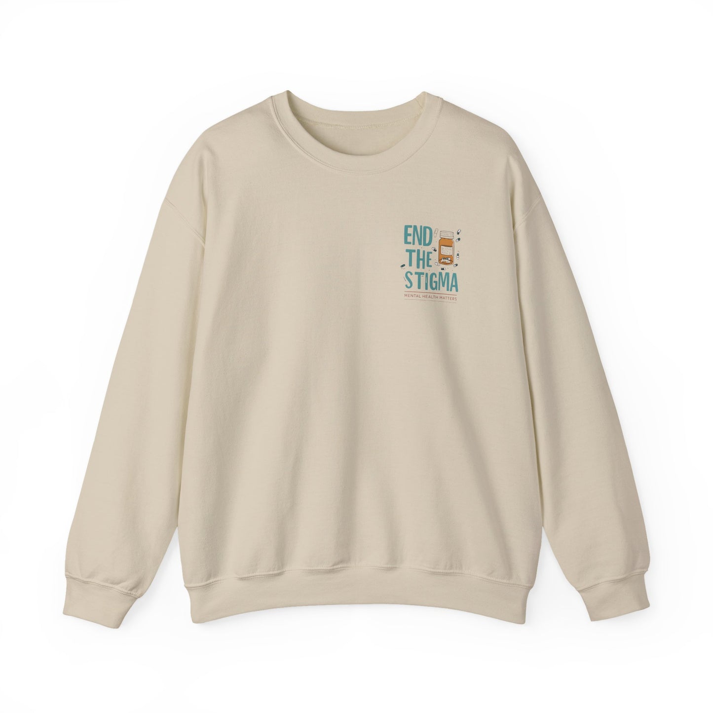 End the Stigma Sweatshirt – Mental Health Awareness Crewneck | Empowering Desi Clothing