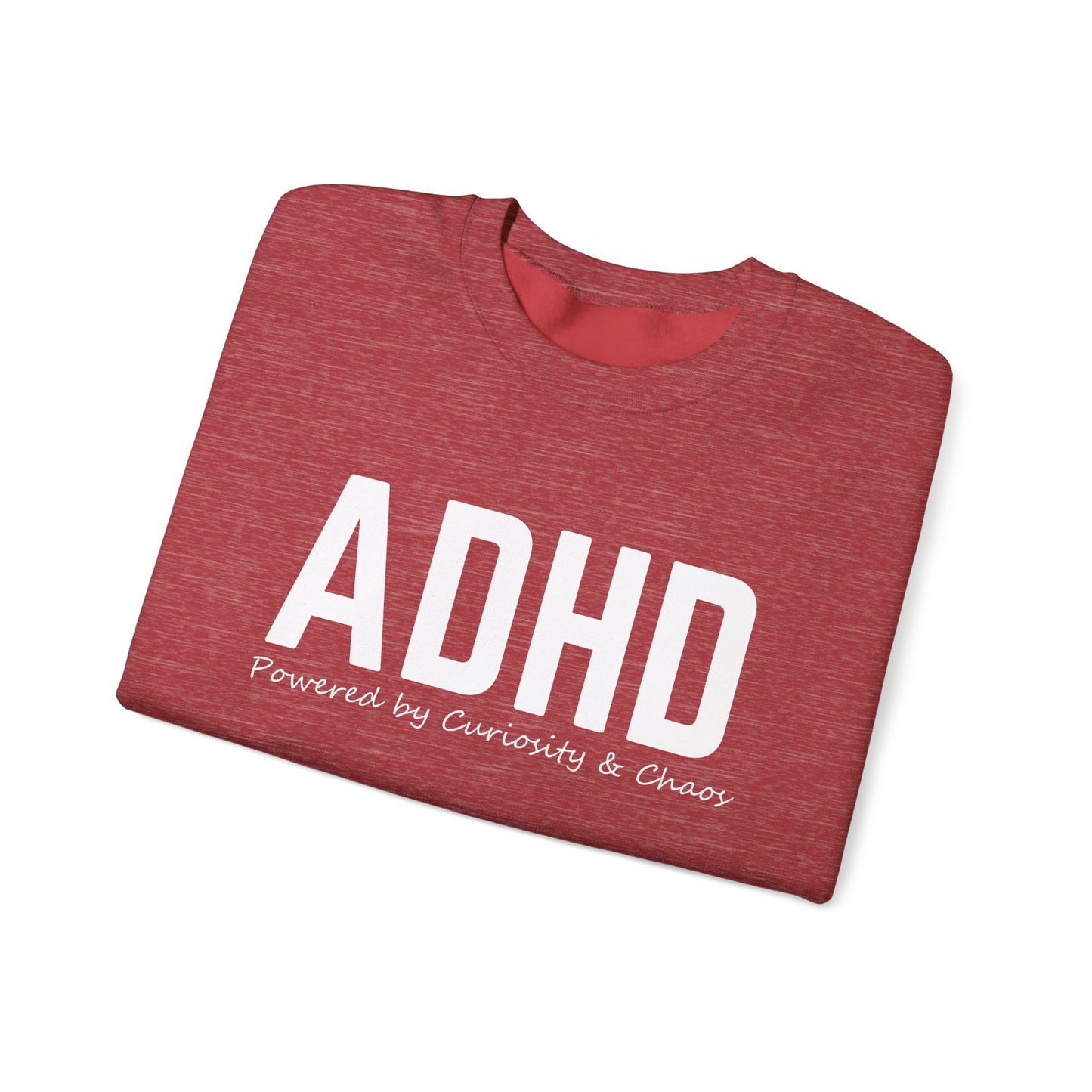 ADHD Powered by Curiosity Sweatshirt – Neurodivergent Affirmation Crewneck