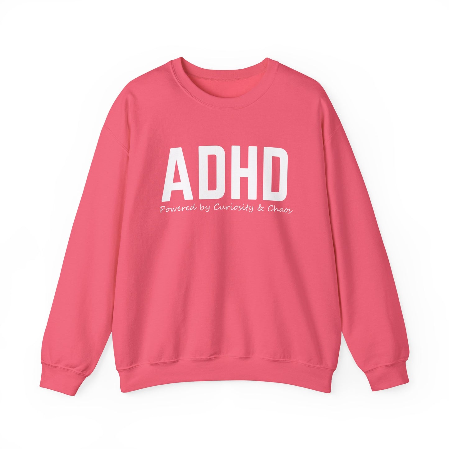 ADHD Powered by Curiosity Sweatshirt – Neurodivergent Affirmation Crewneck