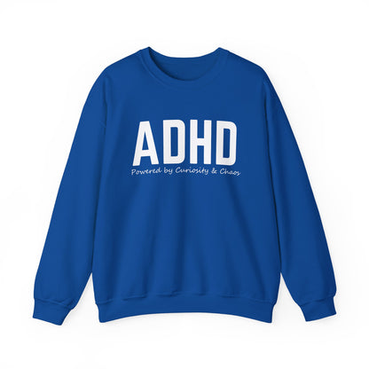 ADHD Powered by Curiosity Sweatshirt – Neurodivergent Affirmation Crewneck