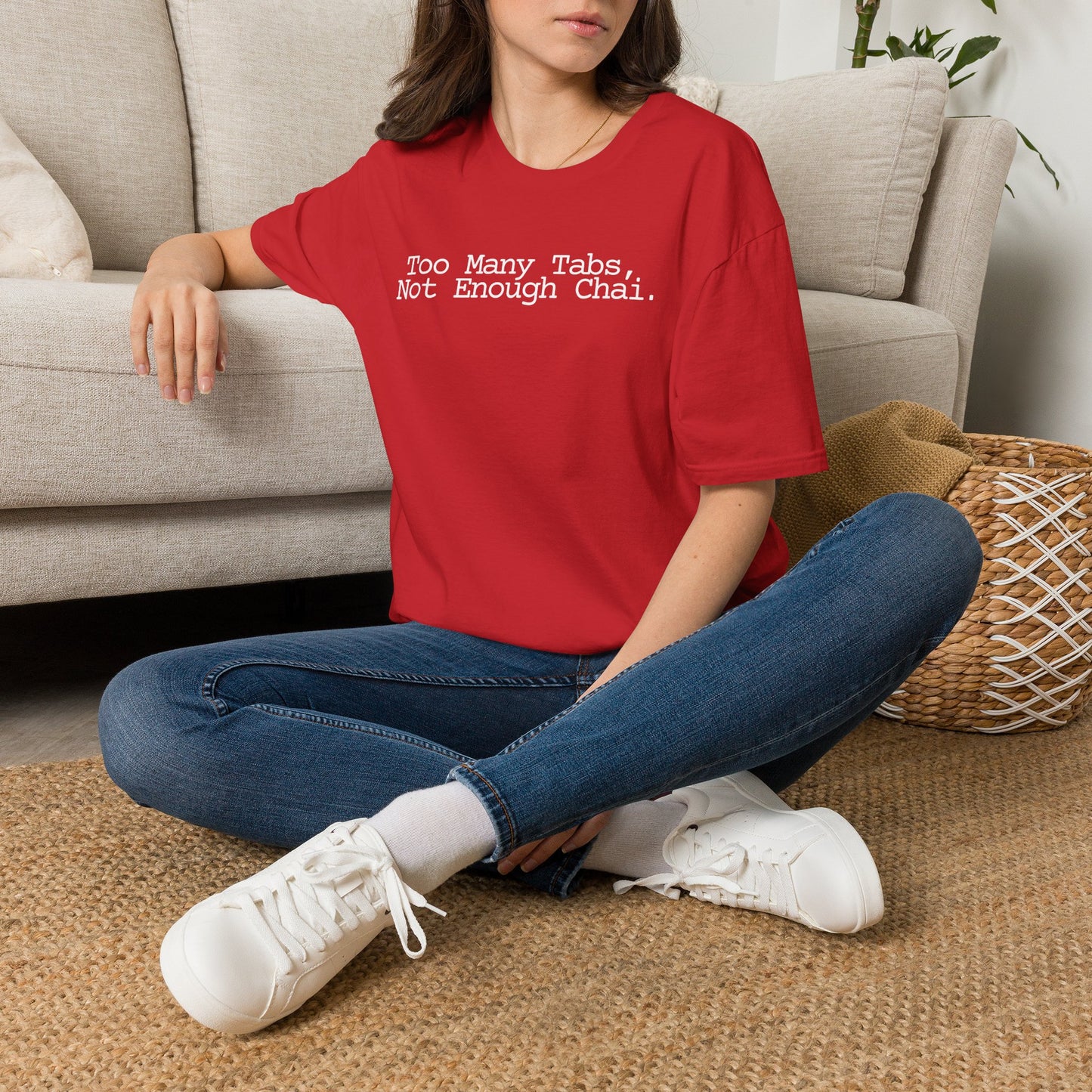 Too Many Tabs Not Enough Chai T-Shirt | Funny Chai Coder Graphic Tee
