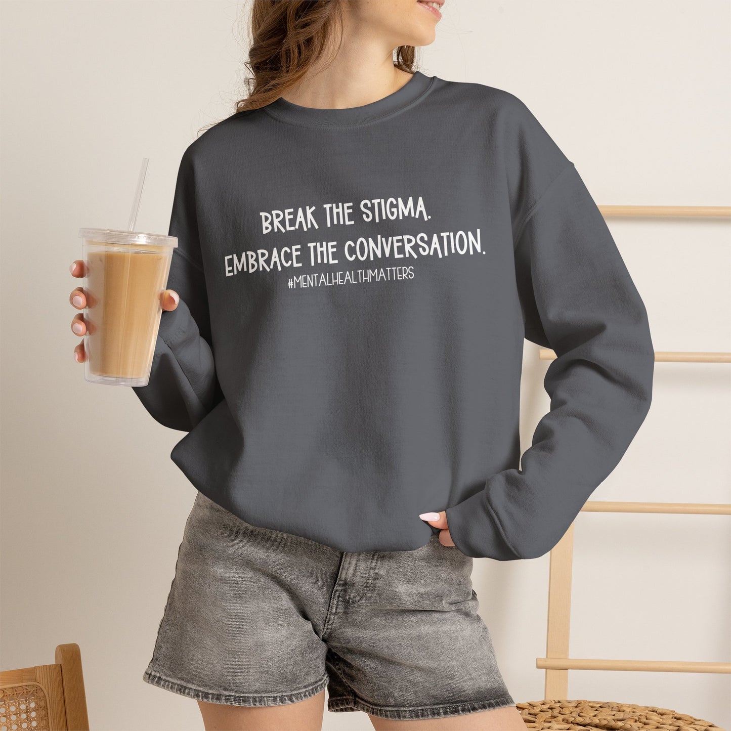 Break the Stigma Mental Health Sweatshirt | Awareness Crewneck