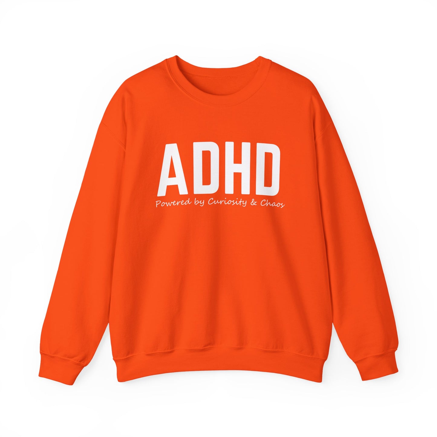 ADHD Powered by Curiosity Sweatshirt – Neurodivergent Affirmation Crewneck