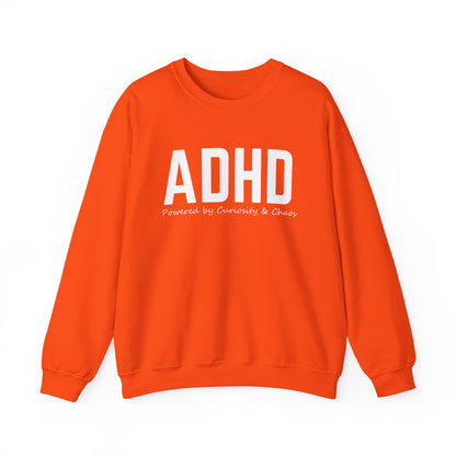 ADHD Powered by Curiosity Sweatshirt – Neurodivergent Affirmation Crewneck