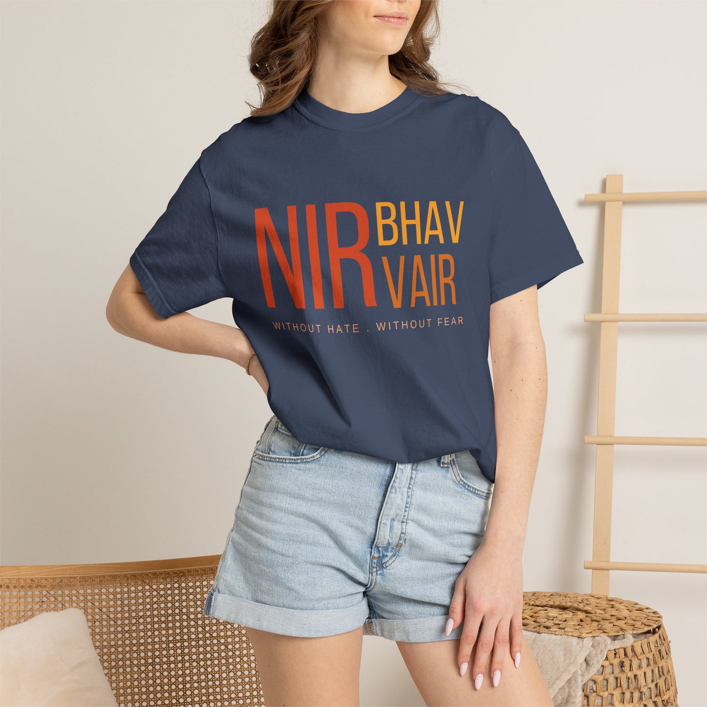 Nirbhau Nirvair T-Shirt | Sikh Mool Mantar Gurbani Graphic Tee