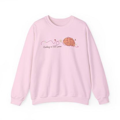 Healing Is Not Linear Sweatshirt | Mental Health Awareness Crewneck