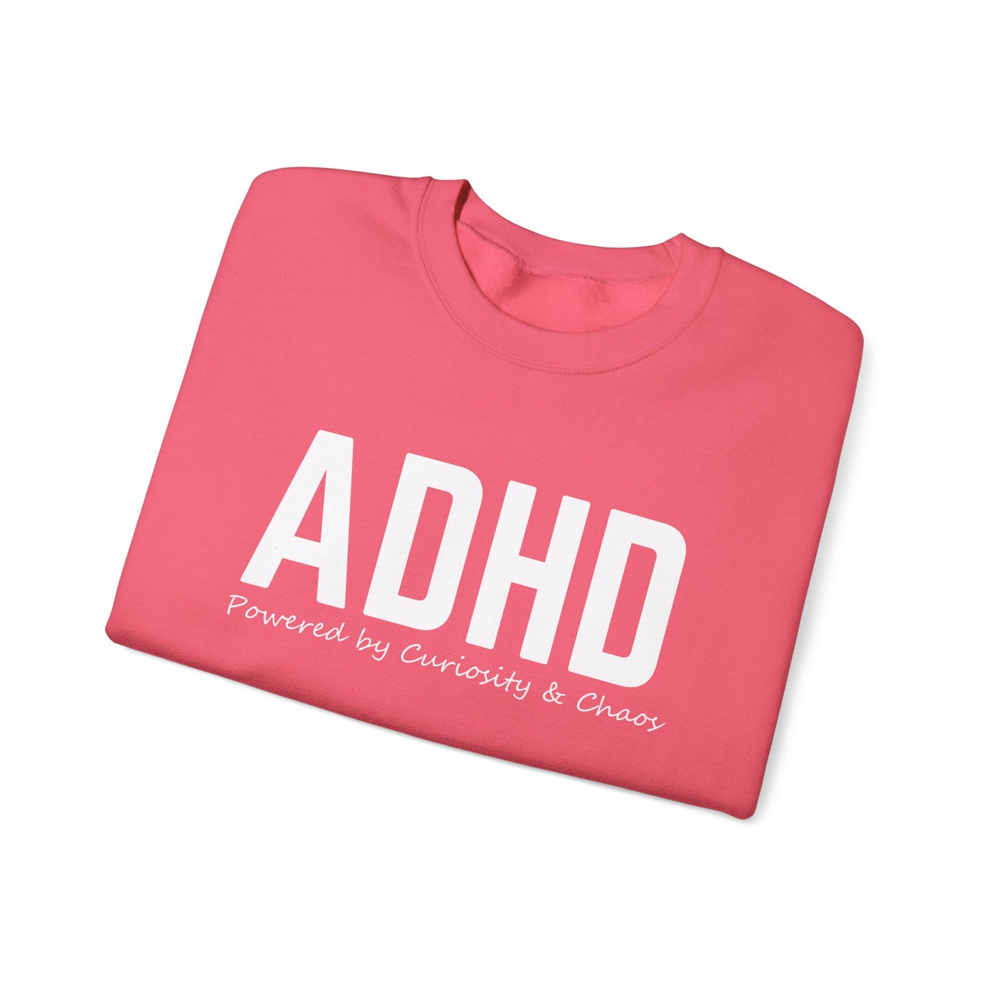 ADHD Powered by Curiosity Sweatshirt – Neurodivergent Affirmation Crewneck