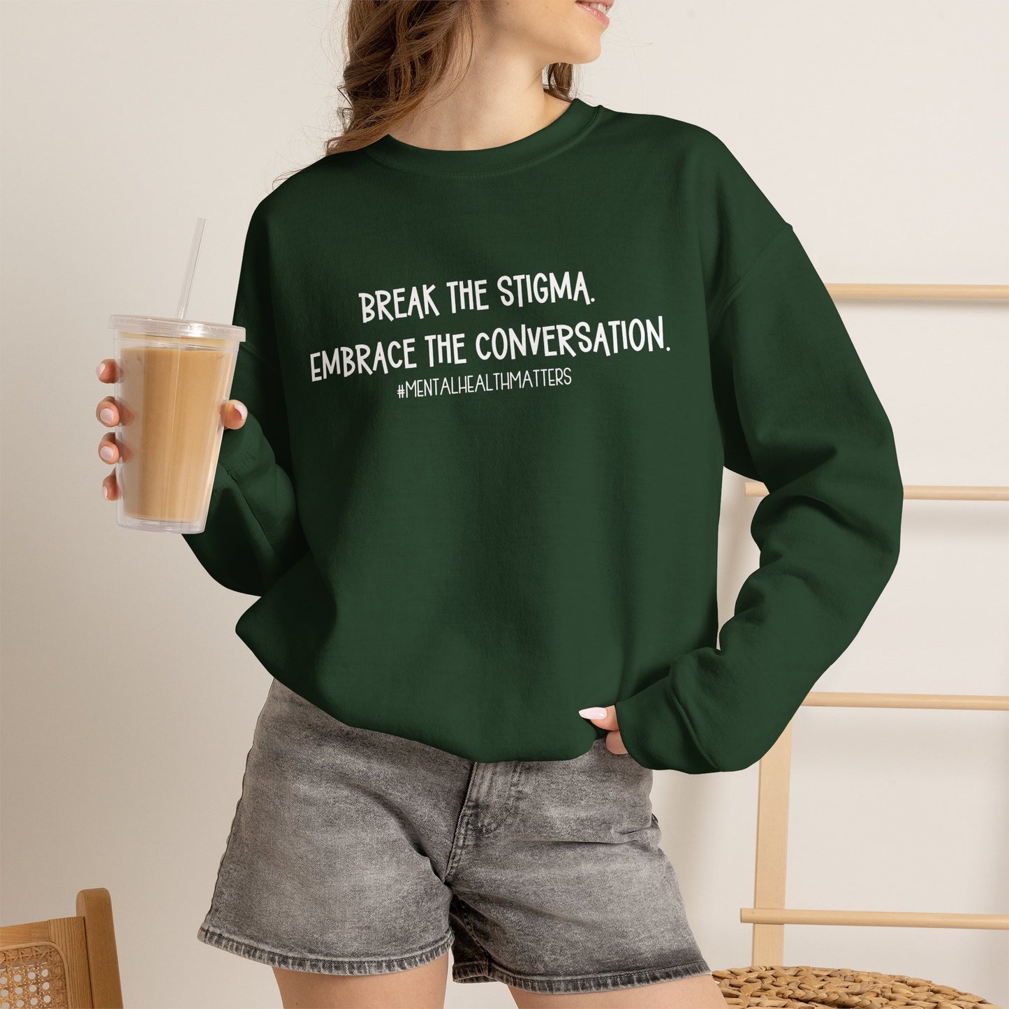 Break the Stigma Mental Health Sweatshirt | Awareness Crewneck