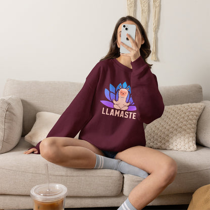Llamaste Sweatshirt | Funny Desi Llama Yoga Pun Crewneck