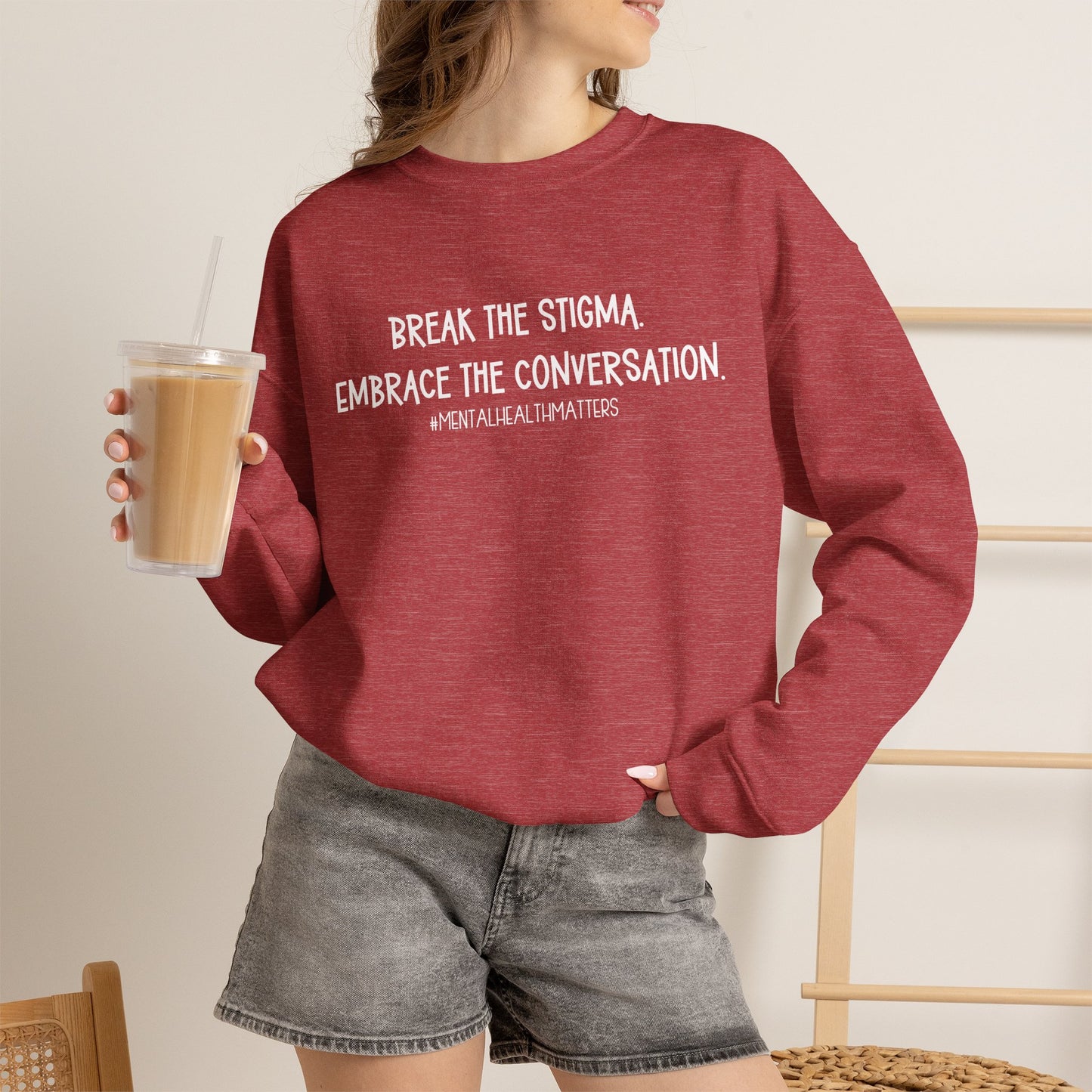 Break the Stigma Mental Health Sweatshirt | Awareness Crewneck