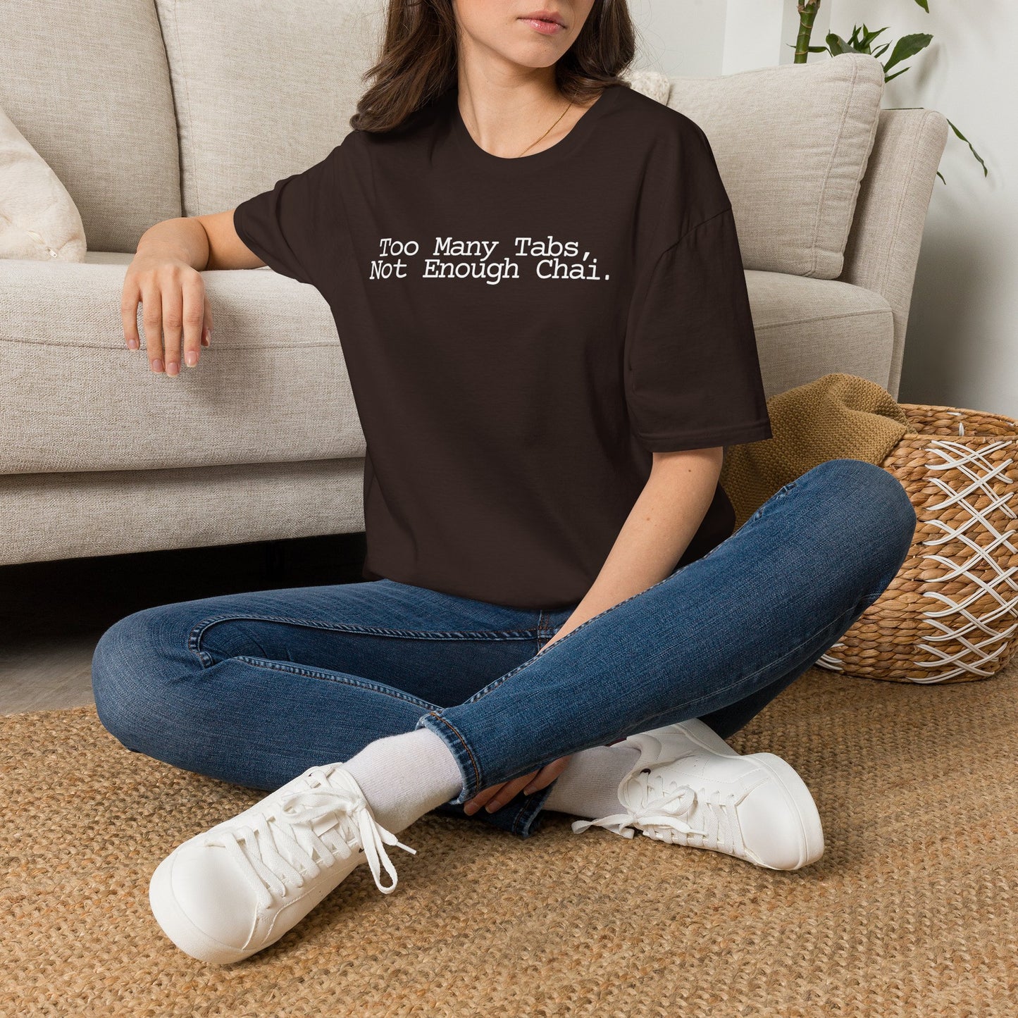Too Many Tabs Not Enough Chai T-Shirt | Funny Chai Coder Graphic Tee