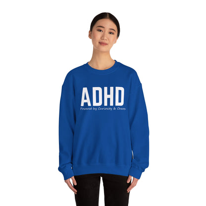 ADHD Powered by Curiosity Sweatshirt – Neurodivergent Affirmation Crewneck