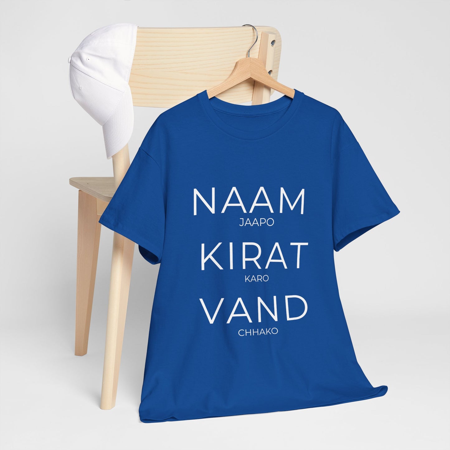 Unisex Punjabi Sikh T-Shirt – NAAM JAPPO KIRAT KARO VAND CHHAKO Tee