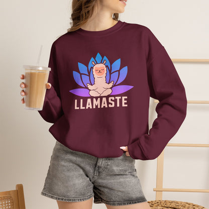 Llamaste Sweatshirt | Funny Desi Llama Yoga Pun Crewneck