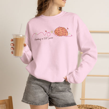 Healing Is Not Linear Sweatshirt | Mental Health Awareness Crewneck