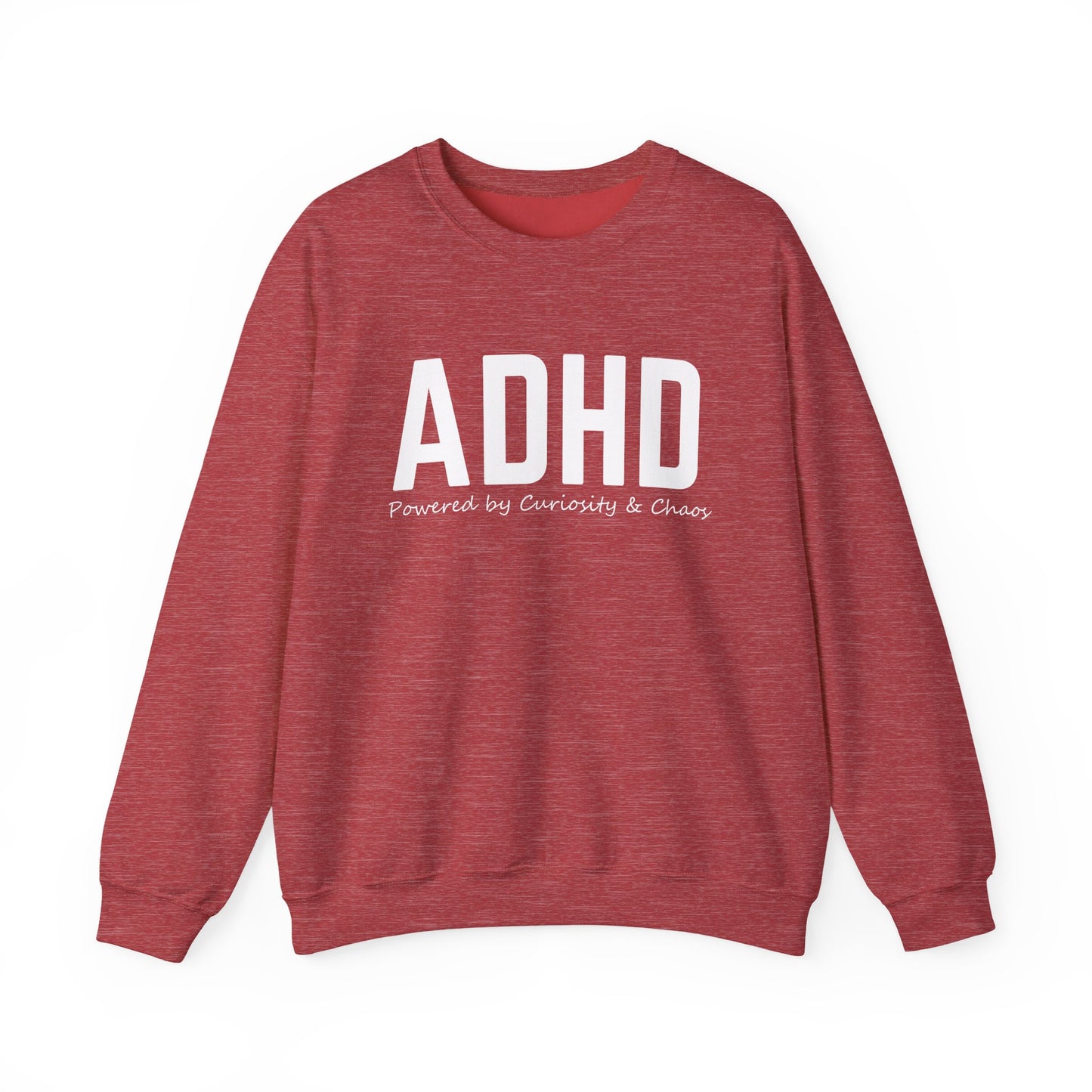 ADHD Powered by Curiosity Sweatshirt – Neurodivergent Affirmation Crewneck