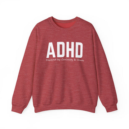 ADHD Powered by Curiosity Sweatshirt – Neurodivergent Affirmation Crewneck