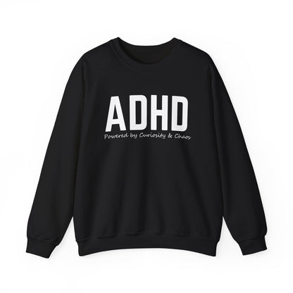 ADHD Powered by Curiosity Sweatshirt – Neurodivergent Affirmation Crewneck