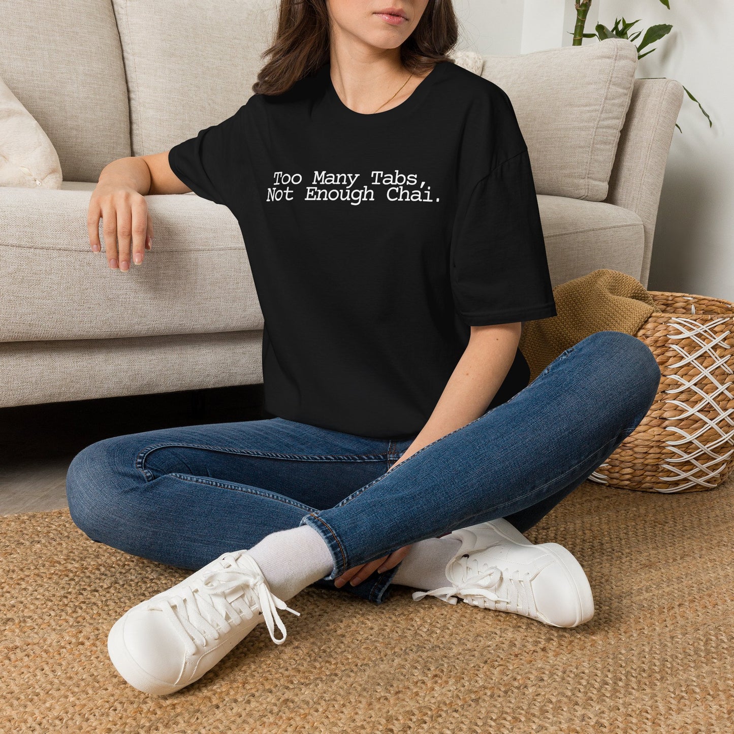 Too Many Tabs Not Enough Chai T-Shirt | Funny Chai Coder Graphic Tee