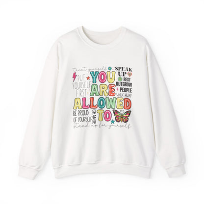 You Are Allowed To – Mental Health Affirmation Graphic T-Shirt