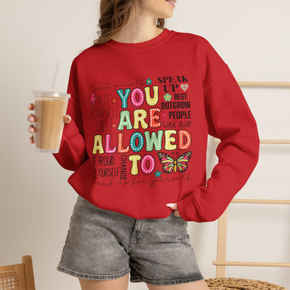 You Are Allowed To Mental Health T-Shirt | Affirmation Graphic Tee