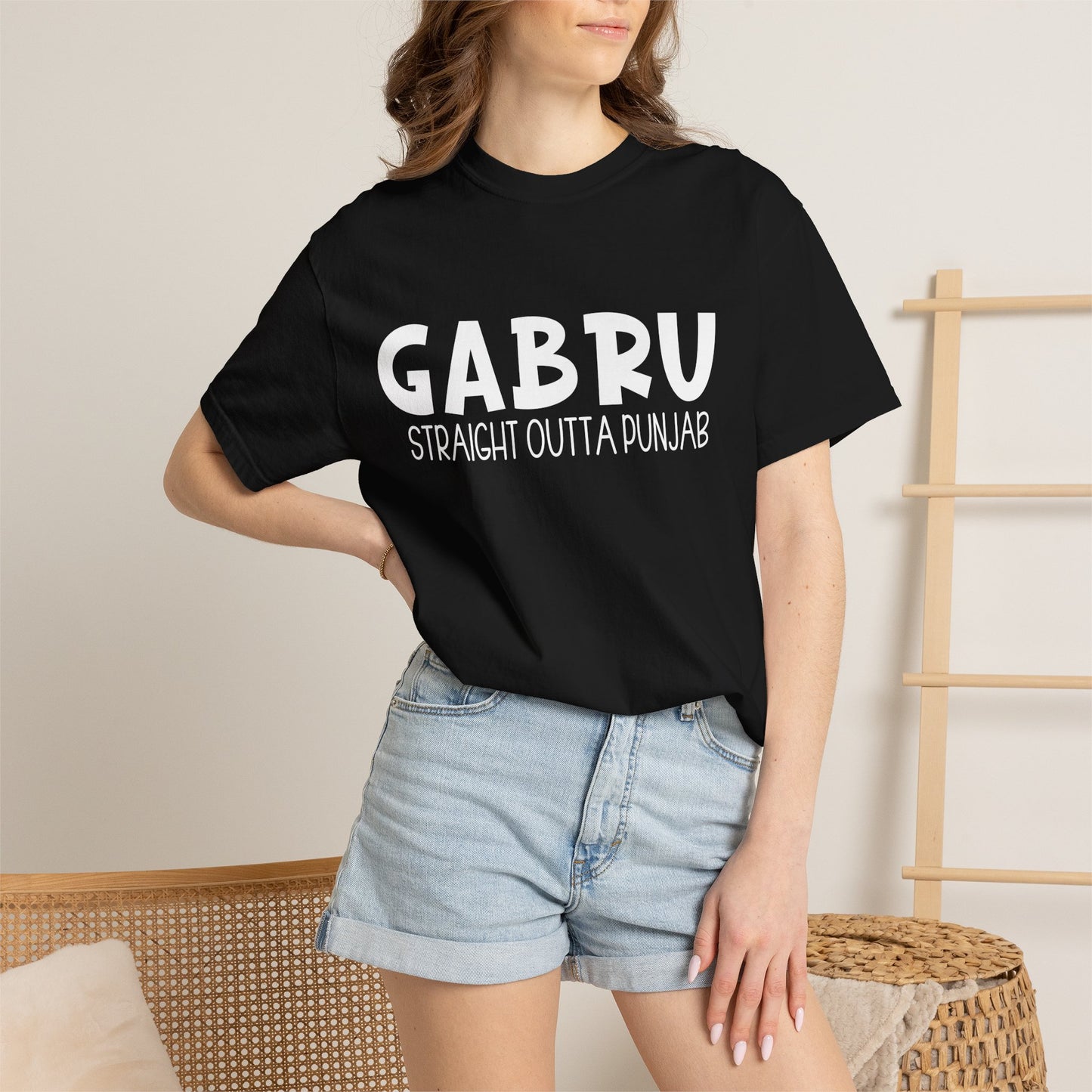 Gabru T-Shirt | Punjabi Desi Swagger Graphic Tee for Men
