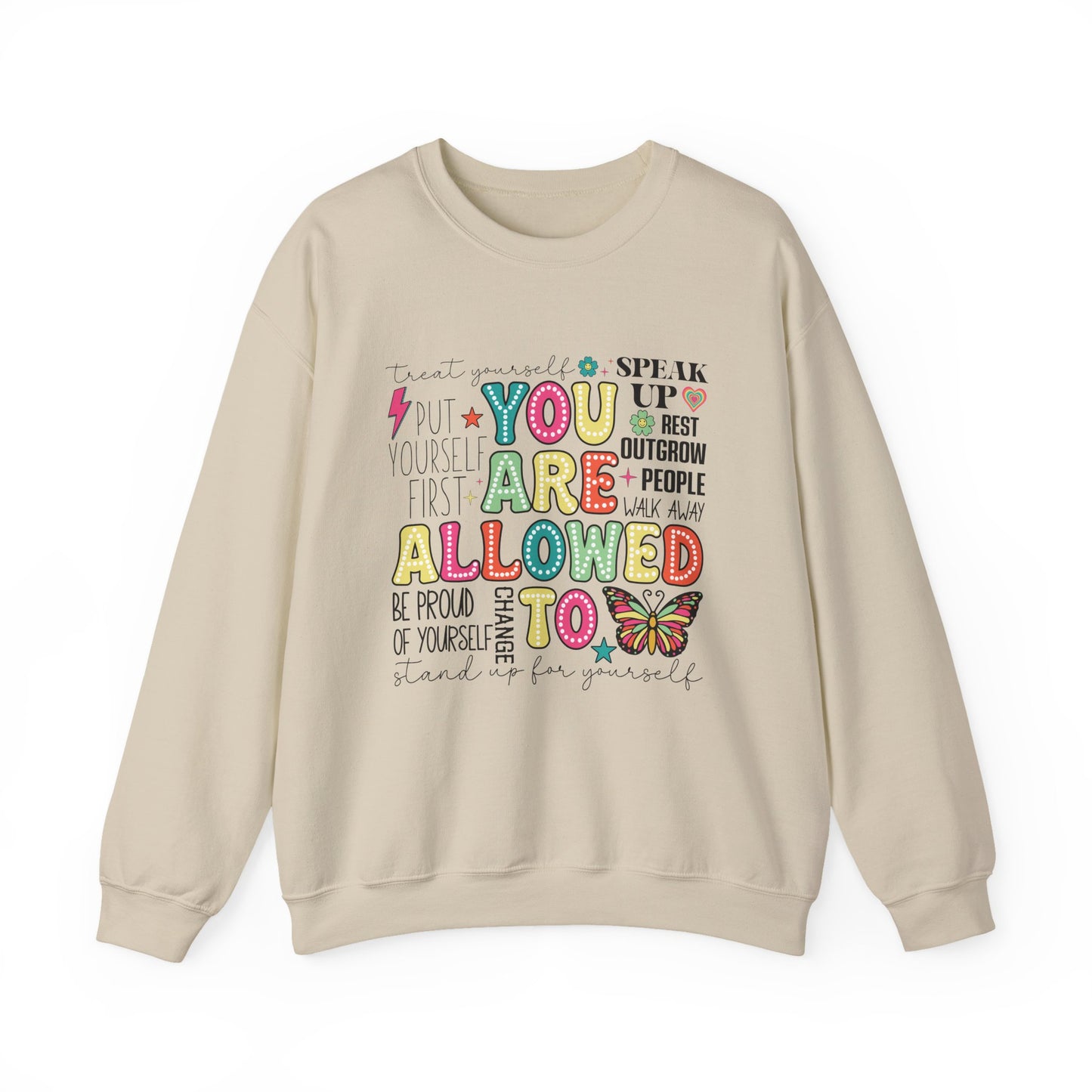 You Are Allowed To – Mental Health Affirmation Graphic T-Shirt