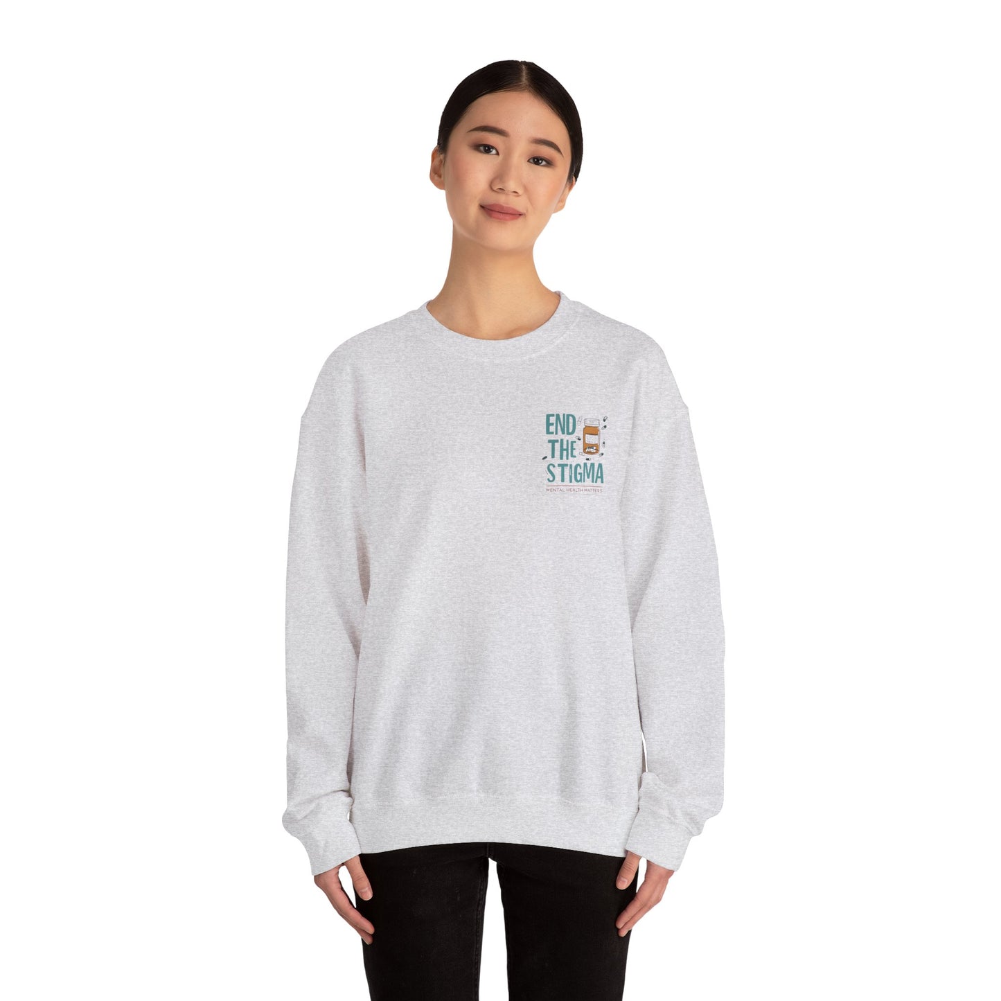 End the Stigma Sweatshirt – Mental Health Awareness Crewneck | Empowering Desi Clothing