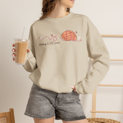 Healing Is Not Linear Sweatshirt | Mental Health Awareness Crewneck