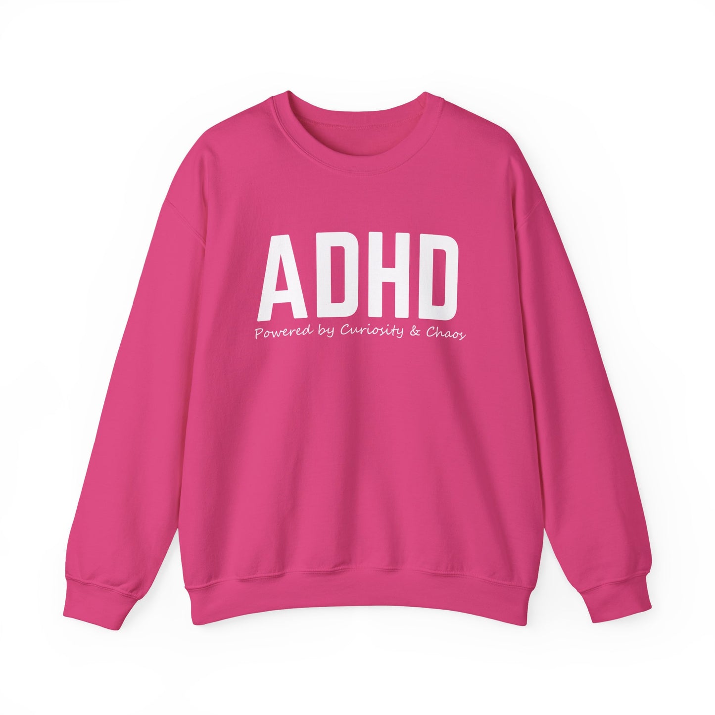 ADHD Powered by Curiosity Sweatshirt – Neurodivergent Affirmation Crewneck