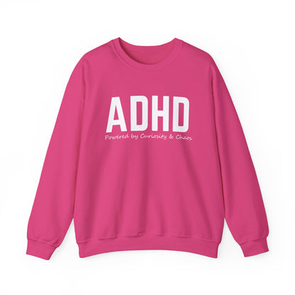 ADHD Powered by Curiosity Sweatshirt – Neurodivergent Affirmation Crewneck