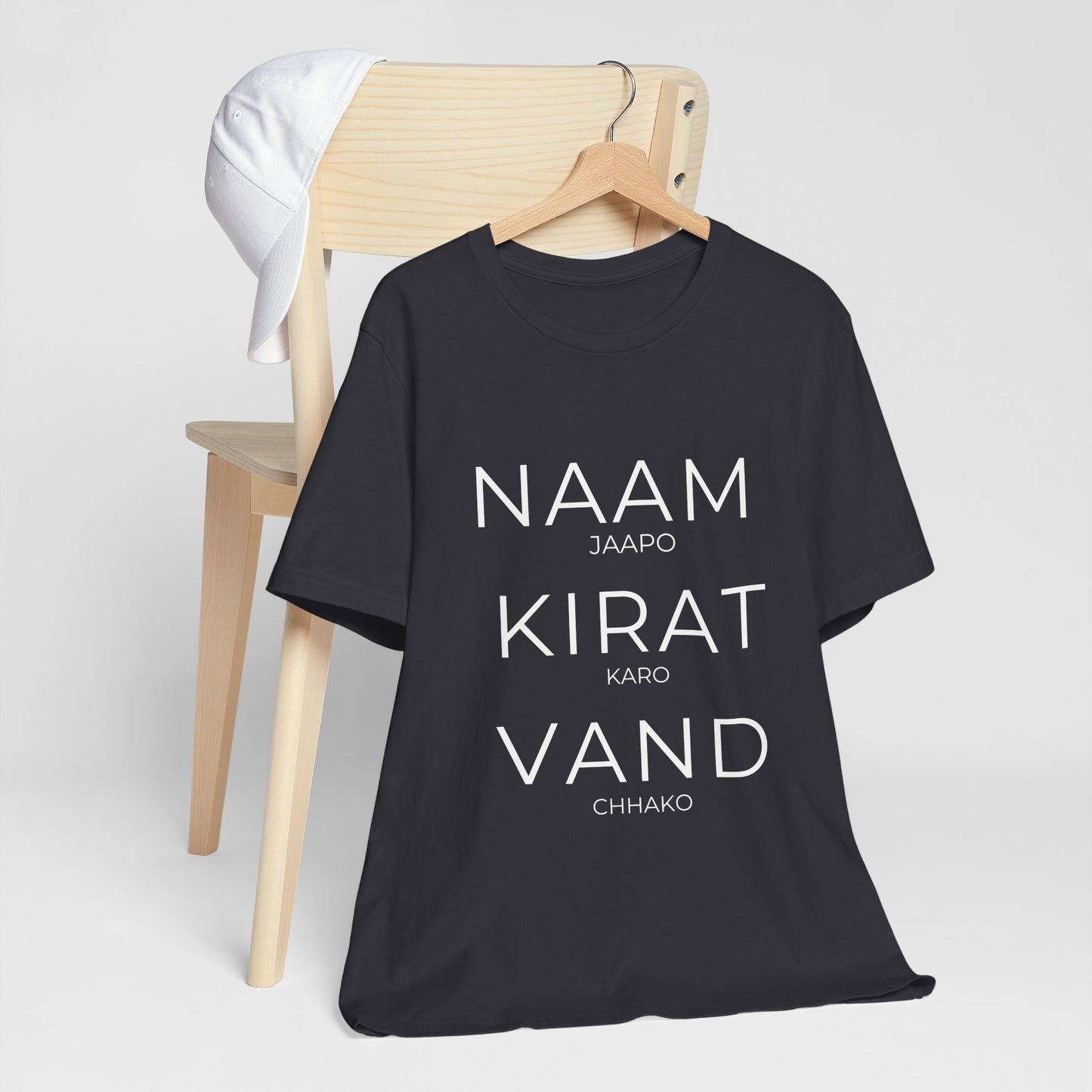 Naam Jappo Kirat Karo Vand Chhako T-Shirt | Sikh Three Pillars Tee