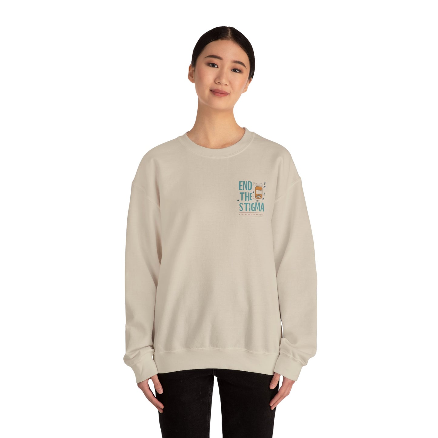 End the Stigma Sweatshirt – Mental Health Awareness Crewneck | Empowering Desi Clothing