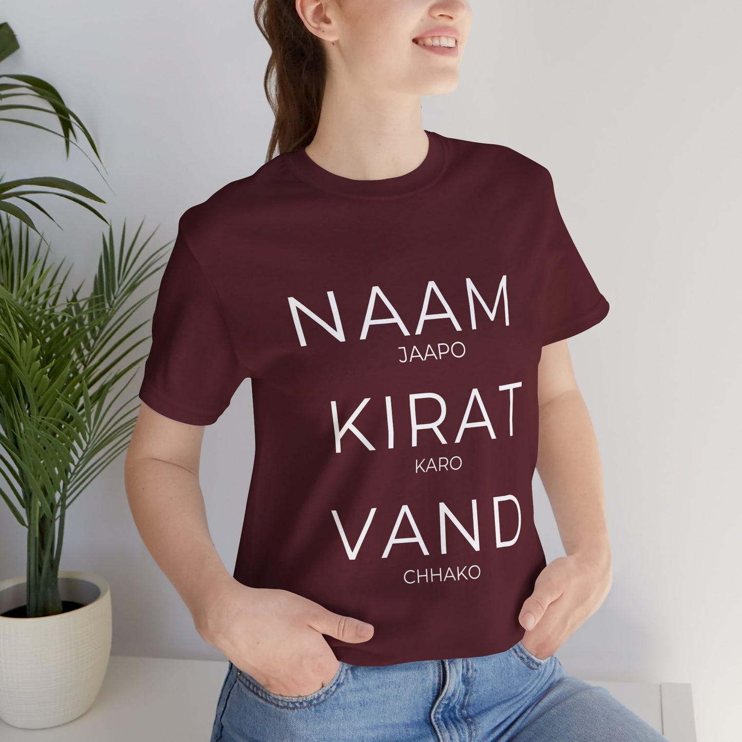 Naam Jappo Kirat Karo Vand Chhako T-Shirt | Sikh Three Pillars Tee
