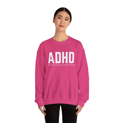 ADHD Powered by Curiosity Sweatshirt – Neurodivergent Affirmation Crewneck