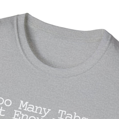 Chai Lover Tee — "Too Many Tabs, Not Enough Chai." Graphic T-Shirt