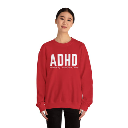 ADHD Powered by Curiosity Sweatshirt – Neurodivergent Affirmation Crewneck