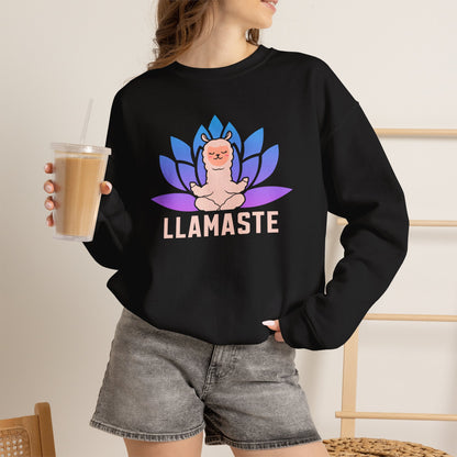 Llamaste Sweatshirt | Funny Desi Llama Yoga Pun Crewneck
