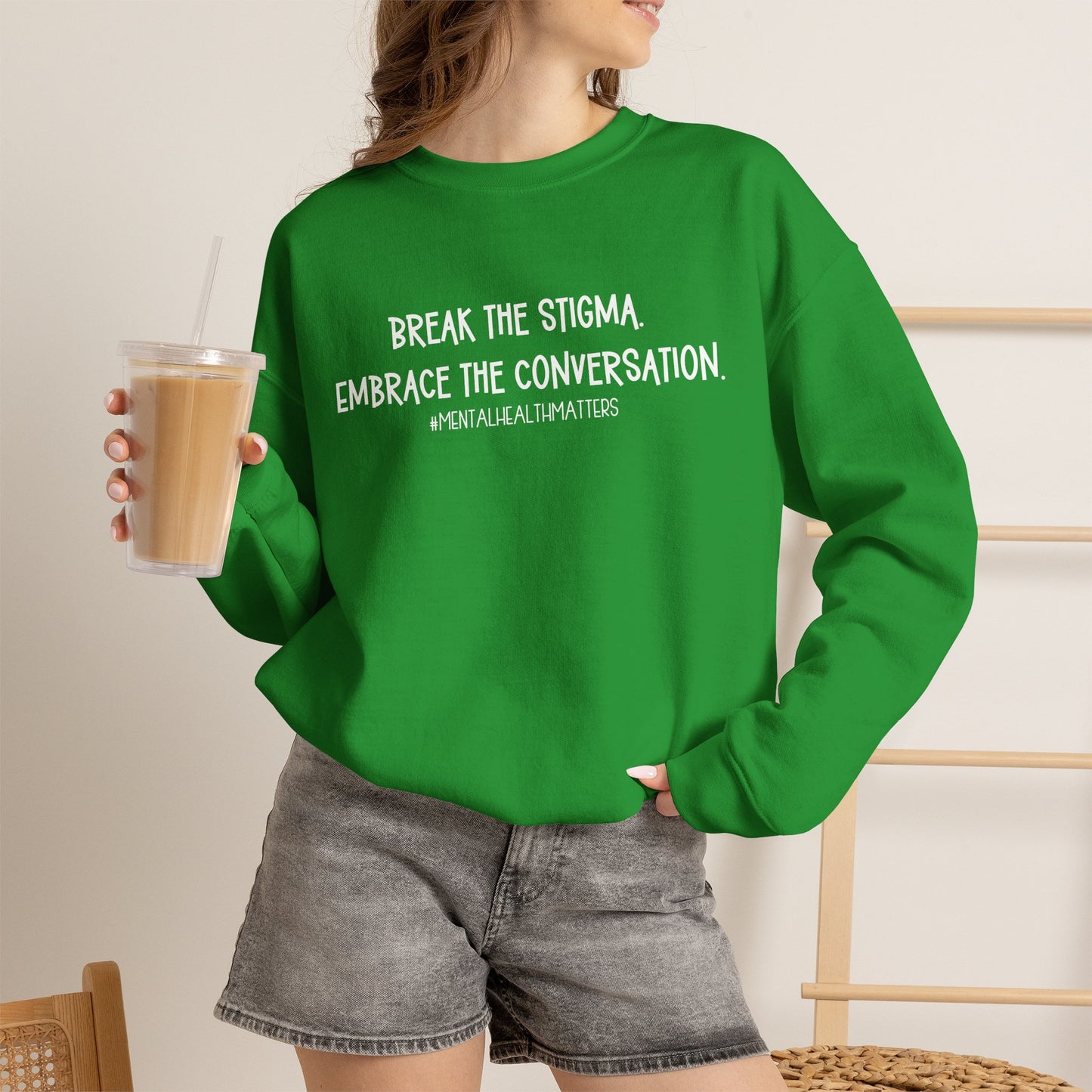 Break the Stigma Mental Health Sweatshirt | Awareness Crewneck