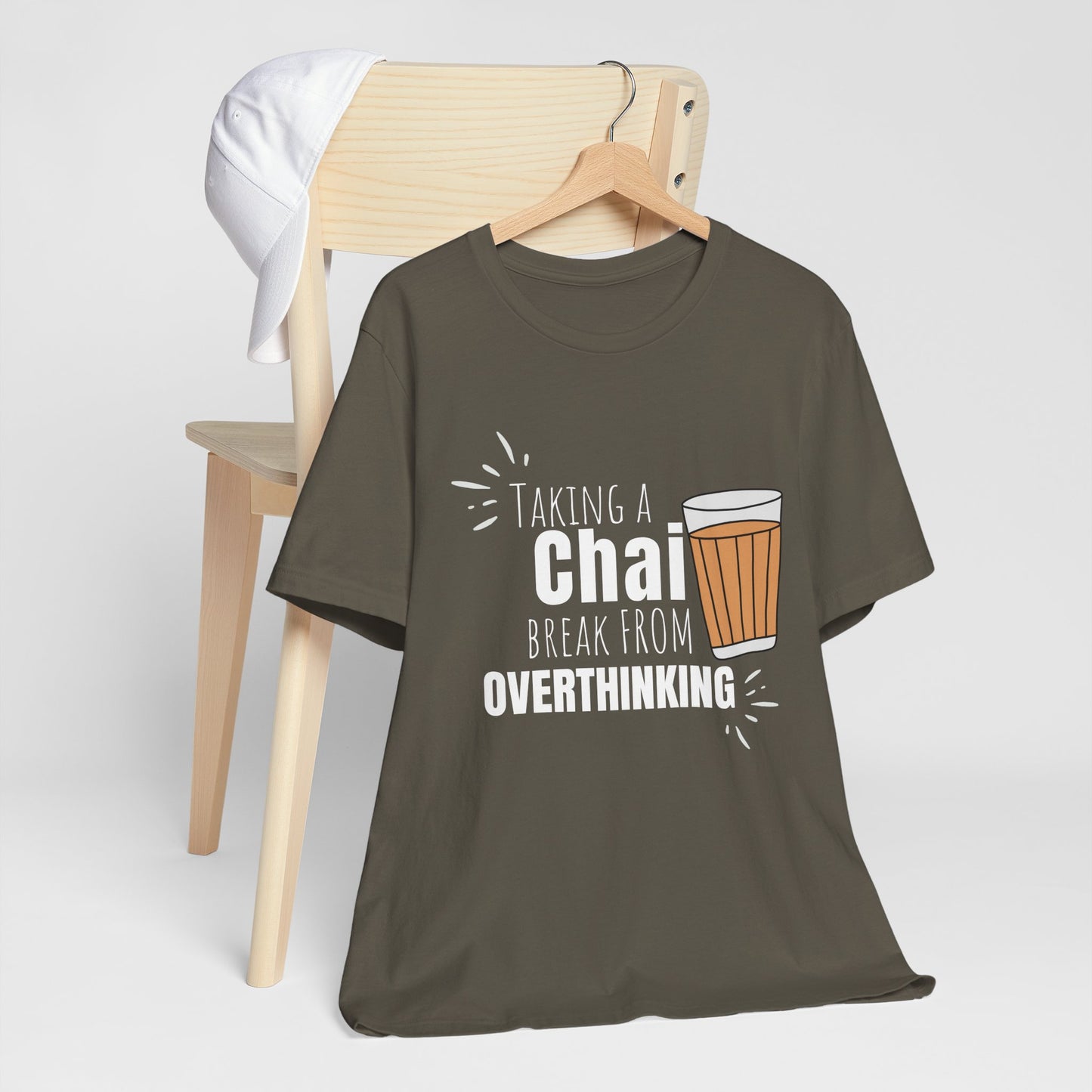 Chai Break from Overthinking T-Shirt | Funny Desi Anxiety Relief Tee