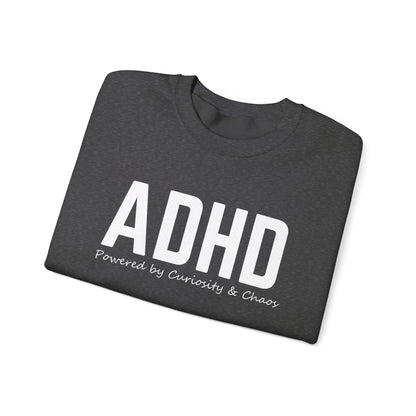 ADHD Powered by Curiosity Sweatshirt – Neurodivergent Affirmation Crewneck