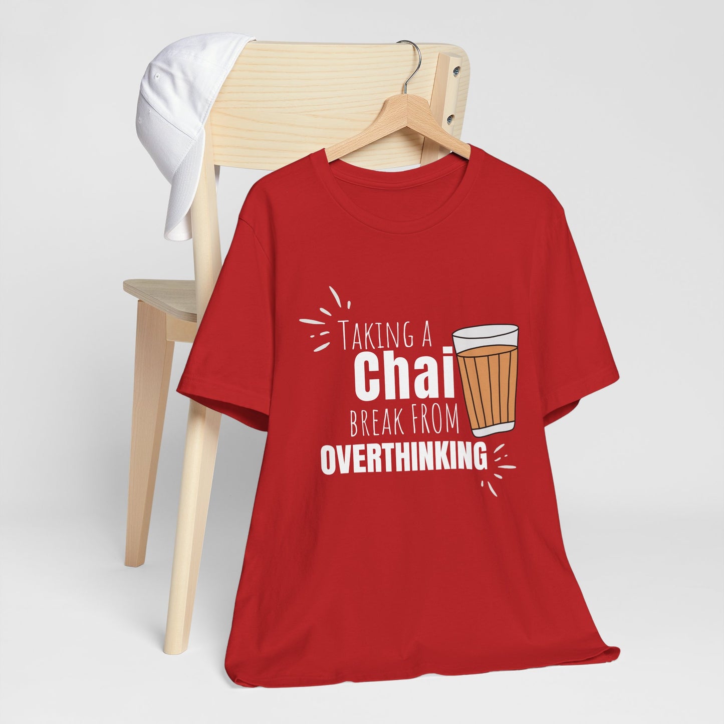 Chai Break from Overthinking T-Shirt | Funny Desi Anxiety Relief Tee