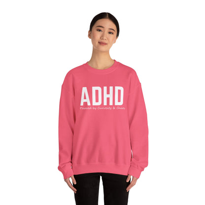 ADHD Powered by Curiosity Sweatshirt – Neurodivergent Affirmation Crewneck