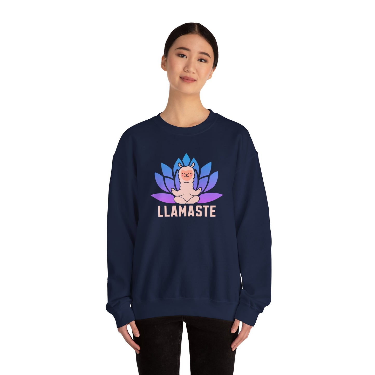 Llamaste Sweatshirt – Funny Desi Yoga-Inspired Crewneck