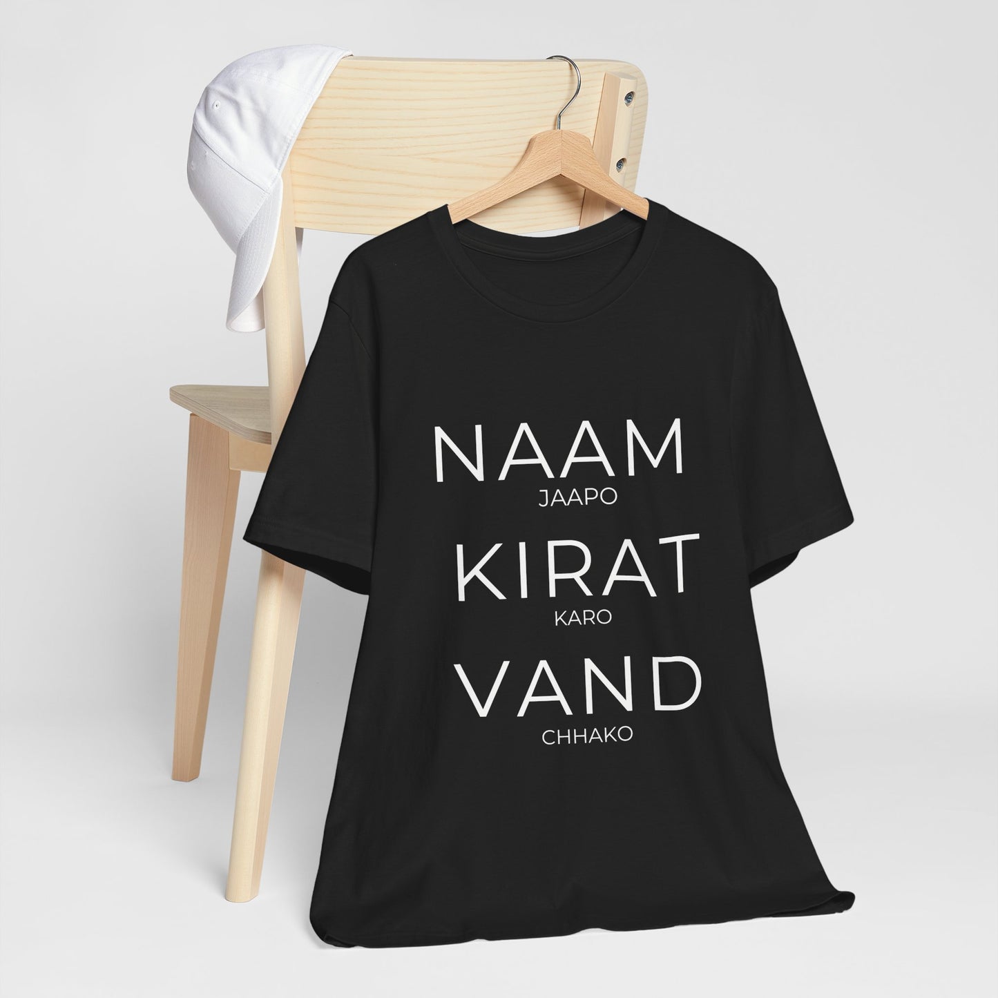 Naam Jappo Kirat Karo Vand Chhako T-Shirt | Sikh Three Pillars Tee