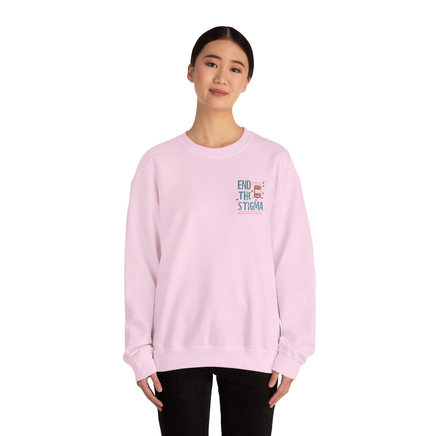 End the Stigma Sweatshirt – Mental Health Awareness Crewneck | Empowering Desi Clothing